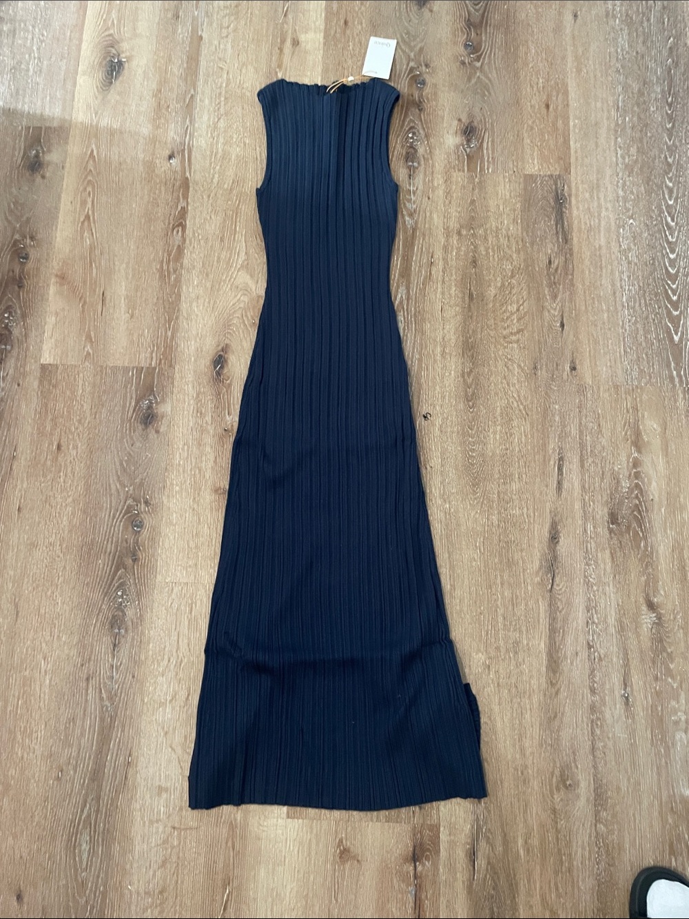 Quince Sleeveless Ribbed Maxi Dress - Black
